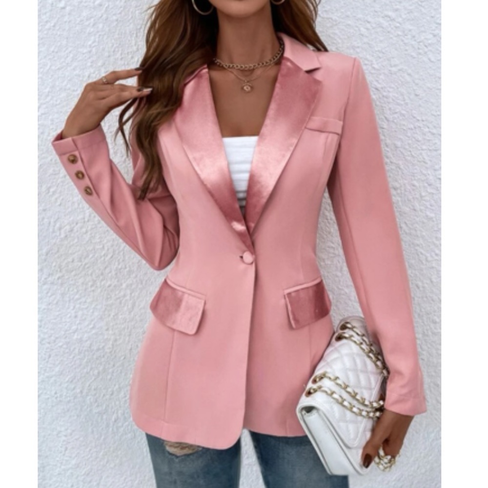 Luxe button blazer coat jacket